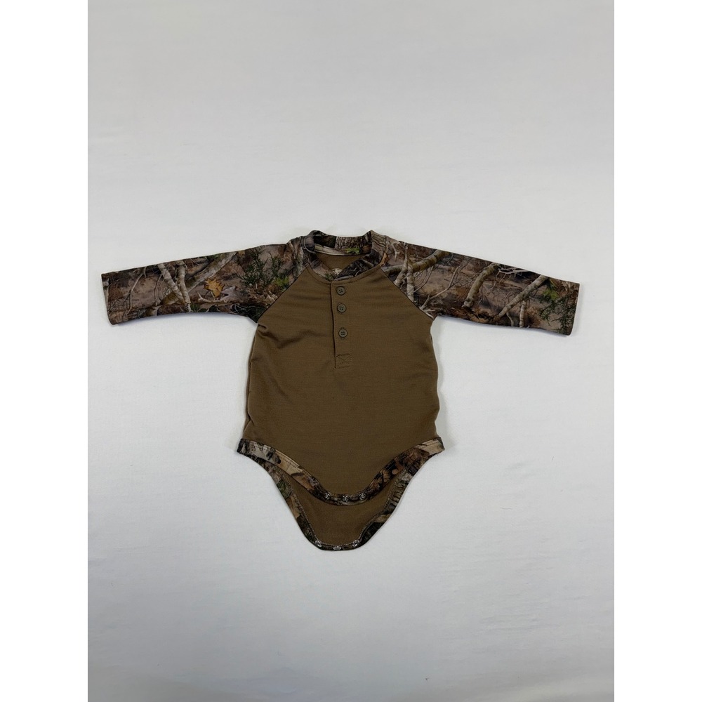 Bass Pro Shops Henley Bodysuit for Babies Size‎ 3M TrueTimber Kanati Camo